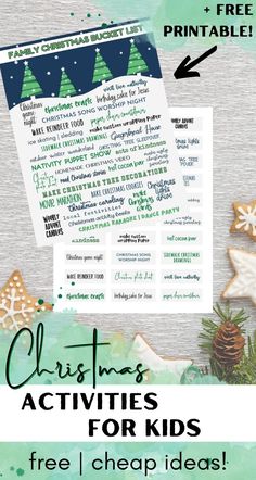 christmas activities for kids with free printables to help them learn how to write