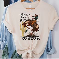 How 'Bout Them Cowboys Tee Tee Shirt Outfit, How Bout Them Cowboys, Outfit Oversize, Tummy Ache, Western Wear Outfits, Bleach T Shirts, Concho Belt, Retro Tee, Cowgirl Outfits