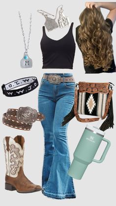 Country Style Outfits, Country Girls Outfits, Rodeo Outfits, Cowgirl Outfits, Girl Fits, Clothing Hacks