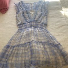 Boutique Dress. Size Xs. Never Worn Casual V-neck Lined Mini Dress, Breezy Fitted Dresses For Casual Occasions, Breezy V-neck Mini Dress For Daywear, Breezy Fitted V-neck Dress, Breezy Fitted Dress For Day Out, Planet Blue, Boutique Dress, Dresses Summer, Boutique Dresses