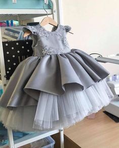 Little Princess Girl Dress on Luulla Fitted Gray Tulle Dress, Gray Sleeveless Bridesmaid Dresses, Sleeveless Gray Bridesmaid Dresses, Fitted Gray Wedding Dresses, Gray Sleeveless Ruffled Dress, Gray Sleeveless Dress With Ruffles, Sleeveless Gray Dress With Ruffles, 1st Birthday Girl Dress, Jumpsuit Styles