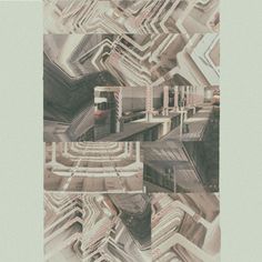 an abstract photo with multiple images of buildings