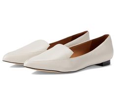 Nine West Abay - Women's Shoes : Cream Leather : Step out in style with the Nine West Abay flat. Perfect for a casual outfit or a day at the office. Available in three color choices. Slip-on styling with a pointed-toe design. The upper, lining and insole are all crafted from leather. Synthetic crafted outsole. Imported. Weight of footwear is based on a single item, not a pair. Measurements: Weight: 8 oz Product measurements were taken using size 9, width M. Please note that measurements may vary Shoes Cream, Cream Shoes, Toe Designs, Three Color, Casual Outfit, Product Reviews, Nine West, Loafer Shoes, Color Choices