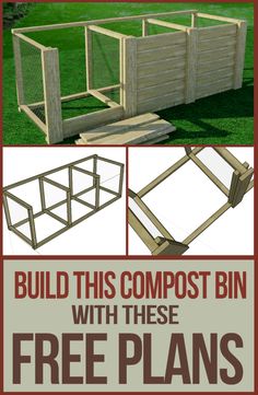 the plans to build this compostt bin with these free plans are easy and fun