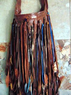 Handmade Brown Shoulder Bag For Festivals, Handmade Bohemian Bag In Vintage Brown, Vintage Brown Bohemian Handmade Bag, Timeless Bags, Vintage Festival, Silver Horse, Long Fringes, Brown Leather Bag, Brown Bags