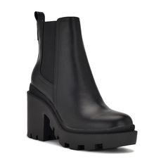 Chelsea Heel Boots, Lug Sole Booties, Platform Chelsea Boots, Chelsea Boots Women, Perfect Shoes, Shoes Booties, Lug Sole, Mid Heel, Black Booties