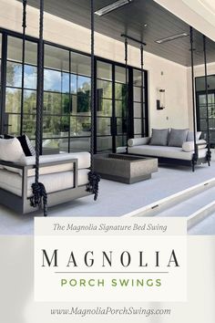 the magnolia signature bed swing porch swings are available in multiple sizes and colors for maximum comfort