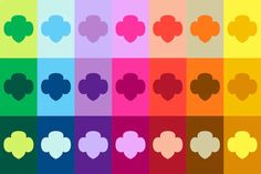 an image of different colored shapes in the same color scheme