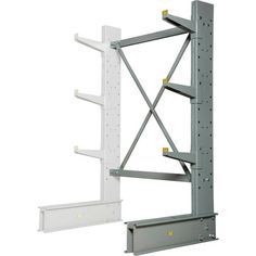 the wall mounted shelving unit has four shelves and one shelf with two doors on each side