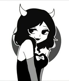 a cartoon character with horns on her head