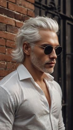 Exploring 33 Diverse White Hair Color for Men Ideas Across Silver and Ash Tones