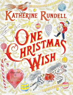 the cover of one christmas wish, with an illustration of a horse and candy cane