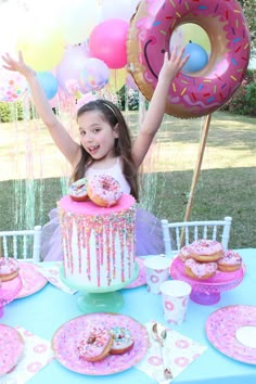 You will love our Donut Party Decorations!! We have everything you'll need for a Doughnut Party!! It is perfect for a girl birthday party! #donutpartyideas #donutpartydecorations #donutthemedparty #doughnutpartyideas #doughnutpartydecorations #donutpartysupplies #girlbirthdaypartyideas #firstyearpartyideas #viablossom.com Donut Party Supplies, Donut Party Decorations, Donut Theme Party, Doughnut Party, Donut Themed Birthday Party, Birthday Donuts, Donut Bar, Donut Birthday Parties, Donut Party