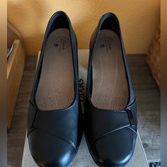 Clark’s Heels, New With Tags. Leather/Black Clarks Shoes Women, Shoe Design, Womens Clarks, Shoes Woman, Design Collection, Clarks Shoes, Shoes Women Heels, Shoes Heels, Women Shoes