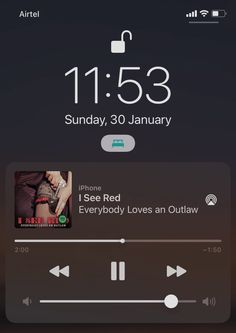 an iphone screen with music player on it and the time left for them to play