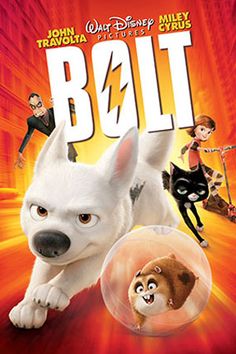 the movie poster for the animated film, ball with an image of a dog and two people