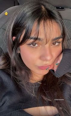 Bangstyle Hair Long Small Forehead, Layered Haircut With Bangs Wavy Hair, Wispy Bangs Bailey Spinn, Brunette Haircut With Bangs, Wispy Bangs Inspo Pics, Whispy Front Bangs Thick Hair, Bangs With Baseball Hat, Wispy Curtain Bangs Shoulder Length Hair, Whispy Front Bangs With Glasses