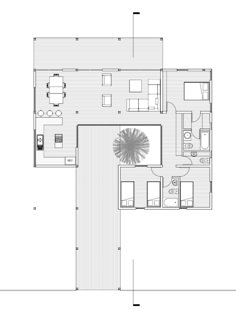 the floor plan for a modern home