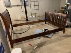 How to paint a bed frame with these simple steps | Building Bluebird
#diy #tutorial #upcycle #painttutorial Paint Wood Bed Frame, Pine Bed Frame, Diy Storage Rack, Painted Beds