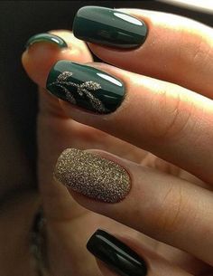 Bridesmaids Nails, Green Nail Art, Square Nail Designs, Green Nail Designs, Nail Colors Winter, Short Square Nails, Colorful Nail Designs, Short Nail Designs, Nails Polish