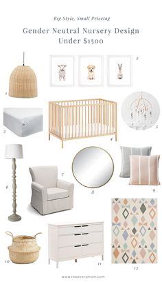 the gender neutral nursery design under $ 150