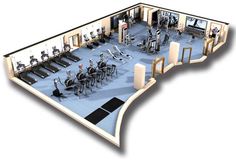 an exercise center is shown in this image