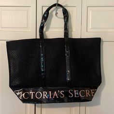 New Without Tags, Never Used Black Victoria's Secret Bag With Zipper Closure, Victoria's Secret Black Travel Shoulder Bag, Victoria's Secret Black Shoulder Bag For Travel, Trendy Victoria's Secret Black Shoulder Bag, Trendy Victoria's Secret Black Bag, Trendy Black Victoria's Secret Shoulder Bag, Victoria's Secret Rectangular Bag With Zipper Closure, Victoria's Secret Rectangular Bag With Zipper, Everyday Victoria's Secret Bag With Zipper Closure