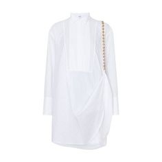 Find LOEWE Chain Detail Shirt Dress on Editorialist. This knee-length Loewe shirt dress features a shirt collar, long sleeves with buttoned cuffs, a buttoned front closure, and a logo at the back label. The dress is detailed with a chain on the sleeves. Luxury Long Sleeve Shirt Dress For Spring, White Otter, Loewe Shirt, White Shirt Dress, Dolce & Gabbana, Shirt Collar, Jil Sander, Cuff Sleeves, Miu Miu