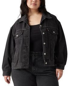 in stock Plus Size 90s, Denim Trucker Jacket, Trucker Jacket, Levi's, Pick Up, In Store, Buy Online, Plus Size, Road