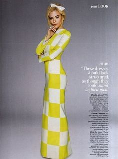 checkered dress mod vuitton - Google Search Jamie King, Jaime King, Checkered Dress, Mod Dress, 60s Fashion, Mellow Yellow, Types Of Fashion Styles, Playing Dress Up, Star Fashion