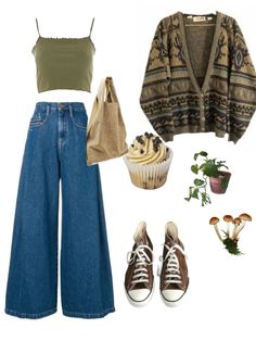 Earthy Outfits, Hippie Outfits, Mode Vintage