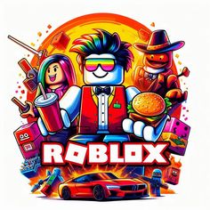 the robblox movie poster is shown with characters