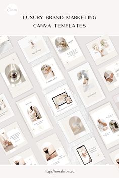 BUNDLE Marketing Instagram Story and Posts Templates for Luxury Brand Luxury Instagram, Boutique Designs, Marketing Instagram, Quote Template, Instagram Grid, Graphic Design Elements