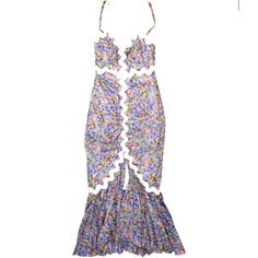 Bright Floral Zip Up In Back Summer Spring Dress Tight Fitting Throughout Blue Fitted Dress For Summer Parties, Fitted Blue Dress For Summer Parties, Fitted Blue Dresses For Summer Parties, Feminine Fitted Dresses For Summer Parties, Midi Dress For Summer Parties, Dress Tight, Alice Mccall, Spring Summer Dress, Spring Dress