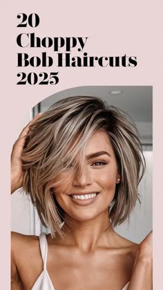 20 Choppy Bob Haircuts for 2025: Best Ideas for Fine, Thick, and Medium-Length Hair with Bangs Blond Hairstyles Medium Length, Texturized Bob Medium, Shoulder Length Long Bangs, Disconnected Haircut Women Short Hair, Messy Layered Bob Mid Length, Style For Shoulder Length Hair, Yourwifeknows Hair, Hair At 40 For Women, Bob Haircuts For Women Over 40