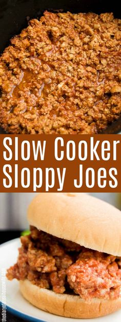 slow cooker sloppy joes recipe on a plate