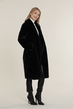 Looking for the perfect long black faux fur coat to complete your cold-weather outfits? Elevate your fall and winter looks with our luxurious Long Faux Fur Coat⁠—which also comes in Pale Grey. Beautifully plush and warm, this full-length faux fur coat is the epitome of comfort and elegance. It’s the ultimate outerwear for keeping you comfortable in chilly weather. Faux fur Full length Button up closure Comes in Black and Pale Grey Dry clean Item # 75381 Final Sale Item Womens Faux Fur Coat, Long Faux Fur Coat, Black Faux Fur Coat, Weather Outfits, Maxi Coat, Cold Weather Outfits, Chilly Weather, Black Faux Fur, Faux Fur Coat