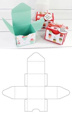 an origami box is open to show the inside