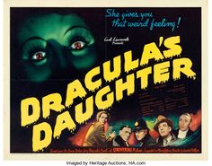 an old movie poster for dracula's daughter