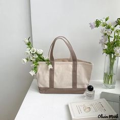 Olivia Mark - New bags female large capacity canvas bags clash color handbag fashion tote bag Gardenia Perfume, Tootsie Roll, New Bags, Fashion Tote Bag, Details Pictures, Canvas Bags, Trend Style, Wholesale Bags, Word Wrap