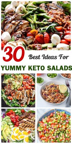 the top 30 yummy keto salads to serve at any party or gathering