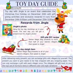 a toy day guide for children with pictures and information about the toys that are available