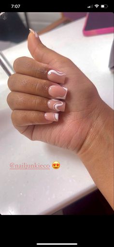 Short Nail Ideas For Moms, Class Of 24 Nails, Healthcare Worker Nails, Shorties Nails Square Spring, Nude Base Nail Designs, Abstract Short Nails, Cna Nails, Mom Nails Short, Short Biab Nail Designs