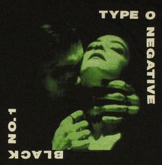 two people are touching each other in front of a black background with the words type o negative have written on it