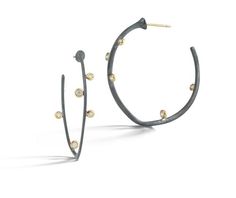 Dana*David - 18K Gold and Diamond Jewelry Architectural Shapes, Graphic Icons, Strong Personality, Jewellery Design, Gold Hoops, Winter Casual, Diamond Jewelry, 18k Gold