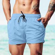 Category:WE-Pants; Season:Spring  Summer; Fabric:Polyester; Gender:Men's; Style:Casual,Fashion; Elasticity:Micro-elastic; Occasion:Holiday,Beach,Weekend,Swimming Pool; Details:Without Lining; Fit Type:Regular Fit; Function:Quick Dry,Comfort; Waistline:Mid Waist; Pattern:Plain; Design:Drawstring,Elastic Waist; Pants Type:Board Shorts,Swim Trunks,Swim Shorts; Fly Type:Drawstring,Elasticity; Front page:FF; Listing Date:06/13/2024; Production mode:External procurement; Hips:; Length:; Waist:; Pants Red Grass, Weekend Fashion, Beach Weekend, Watermelon Red, Holiday Beach, Mens Boardshorts, Weekend Style, Grass Green, Plain Design