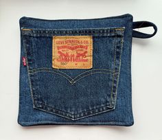 an old pair of jeans with a label on the back pocket that says levi's express co