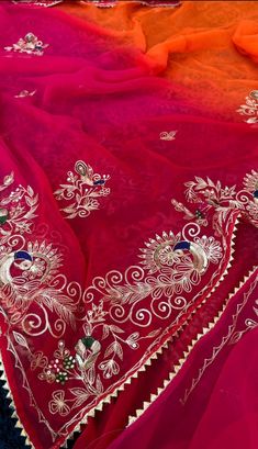 This is beautiful pure chiffon 40 gram sari with Aari,Resham,sequence and mirror work with running blouse piece Bridal Anklet, Pure Chiffon, Christmas Deals, Mirror Work, Blouse Piece, Beauty Book, Chiffon, Bathing Beauties, Saree