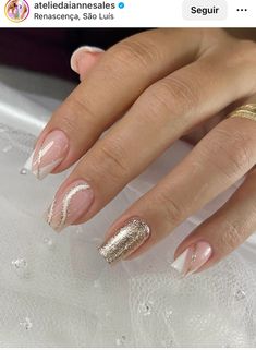 Nail Art Blanc, New Year's Nails, Perfect Nails, Nail Designer, White Nails, Stylish Nails, Nails Inspiration, Nail Inspo, Balayage