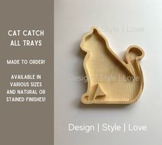 Made to order Cat Catch All Trays - great for gifts and that cat person we all love! Cat Wood, Decorative Trays, Cat Person, All Love, Love Is All, Tray Decor